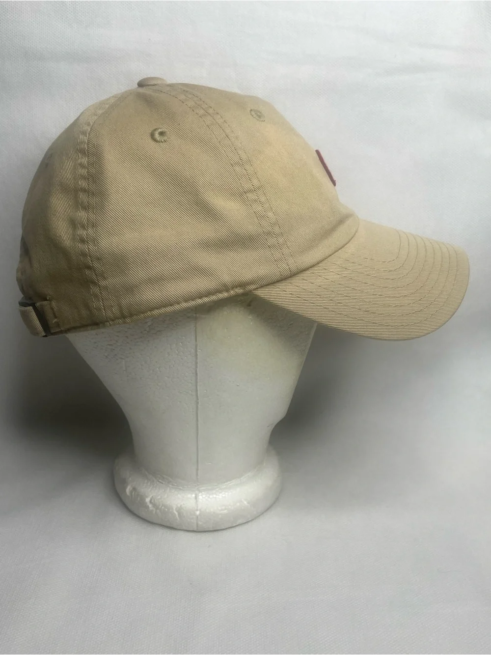 VTG Duck Head Circle Patch 100% Cotton Twill Hat Tan Adjustable StrapBack Cap